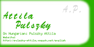 attila pulszky business card